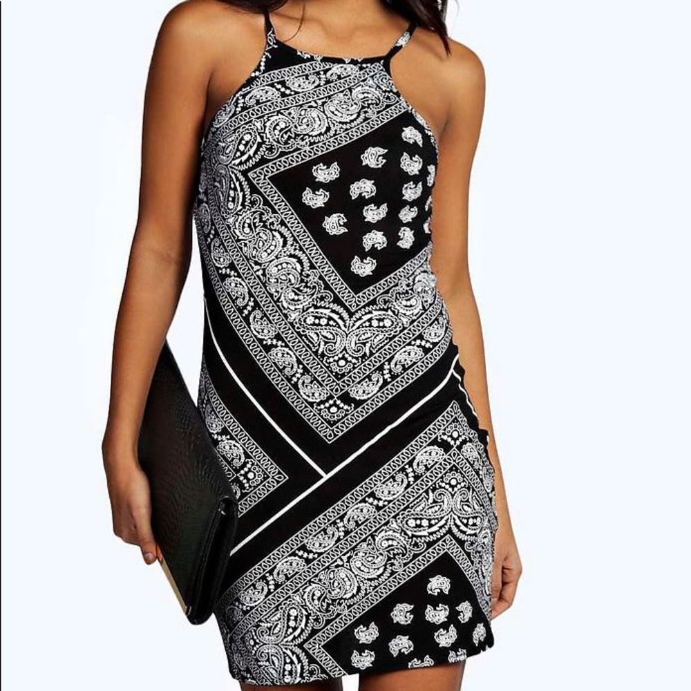 Black and White Bodycon Dress
